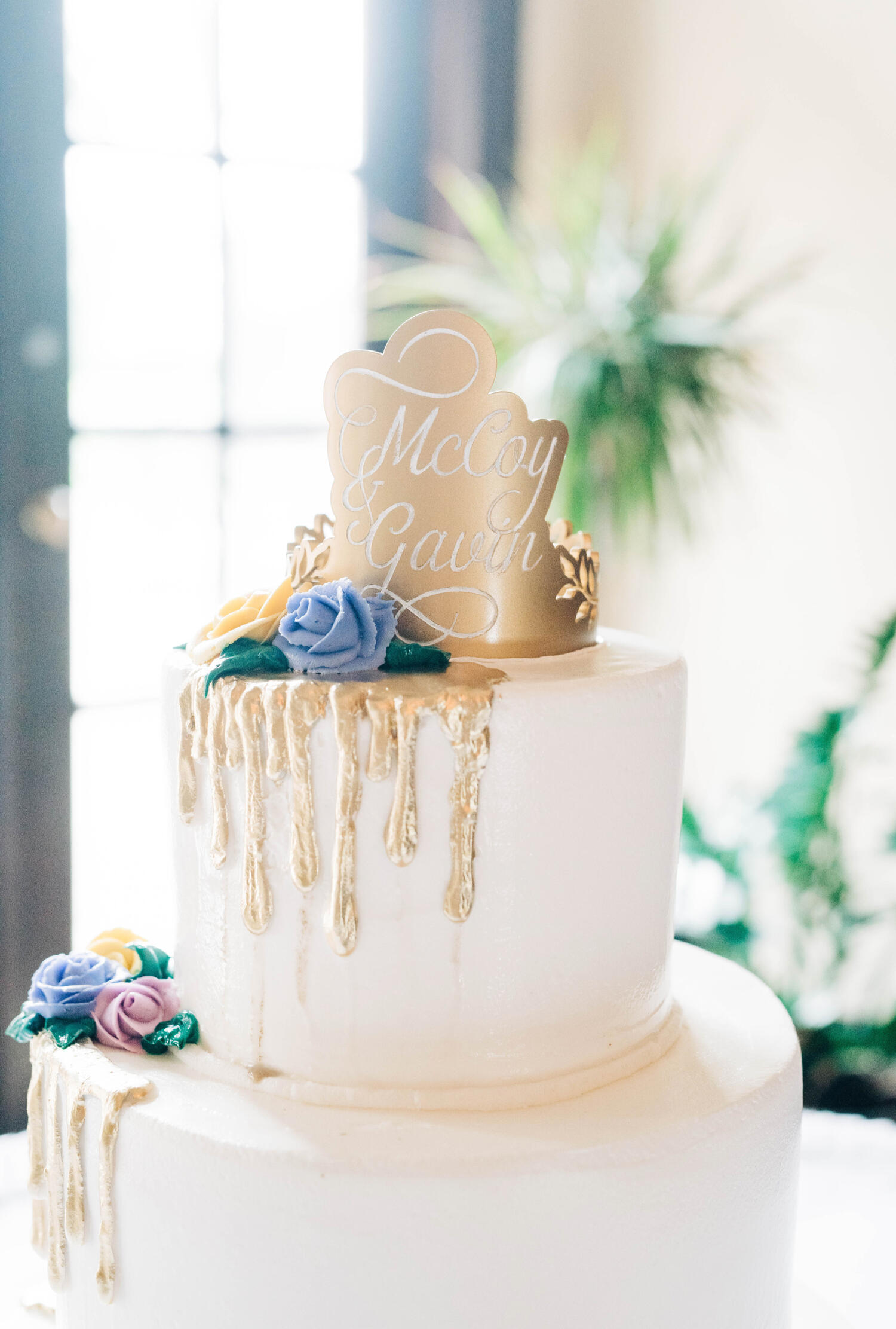 Monogram Wedding cake crown topper