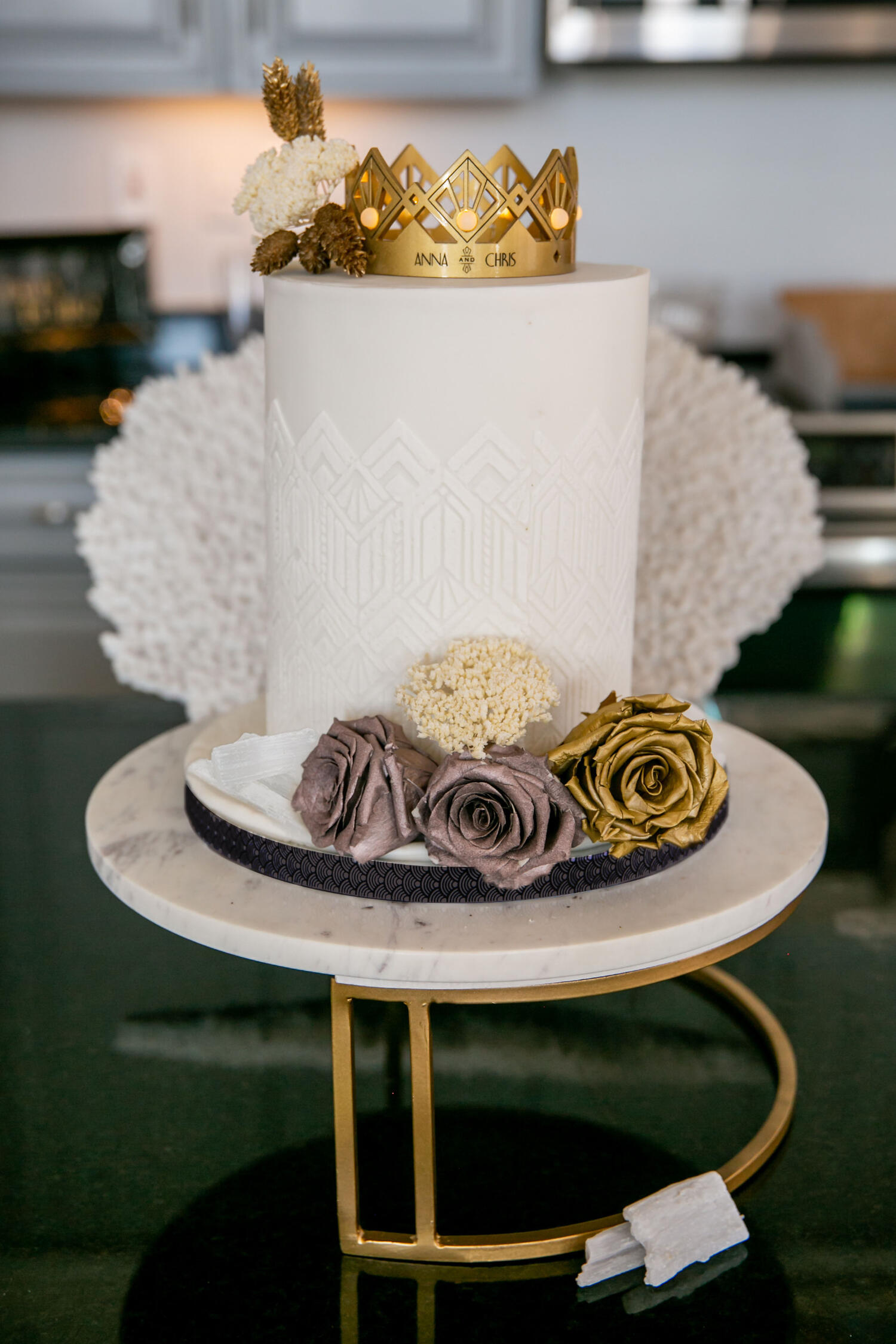 Wedding cake crown topper